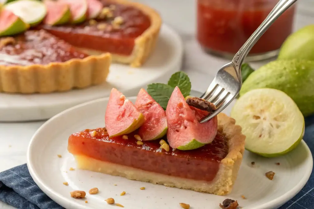 Guava paste tart with fresh fruit