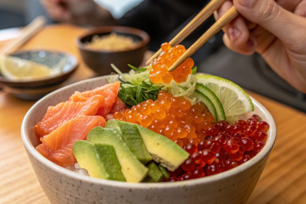 Preparation of What is Tobiko dish, highlighting the cooking process.