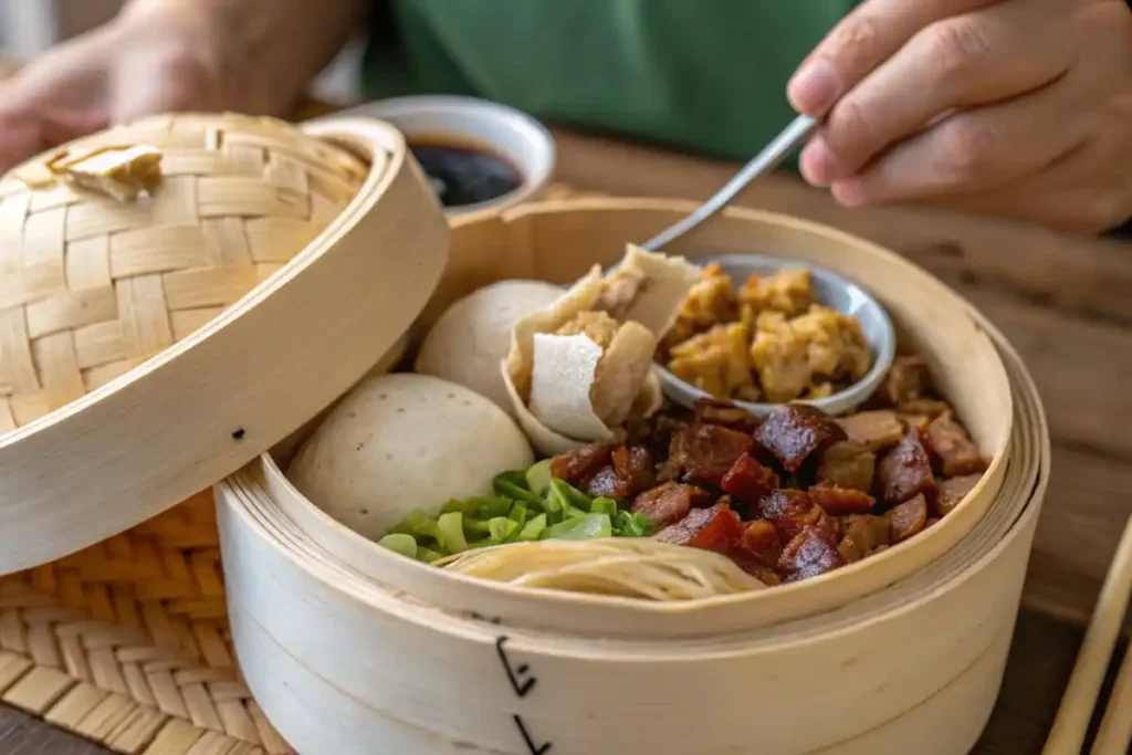 Ingredients for savory Chinese snack cracked shell.