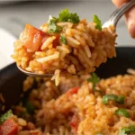 Close Up Of A Mexican Rice Recipe Dish