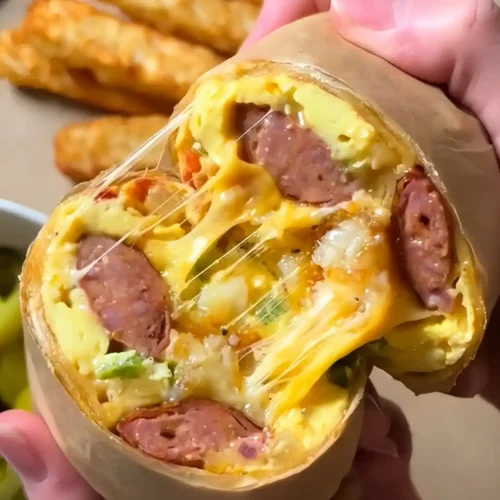 Easy Sausage Egg & Cheese Burritos