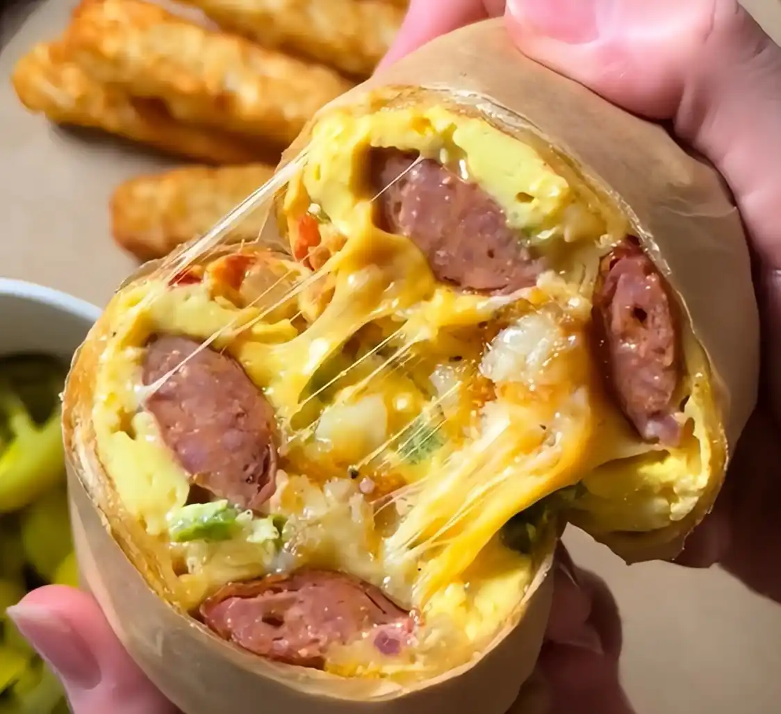 Easy Sausage Egg & Cheese Burritos